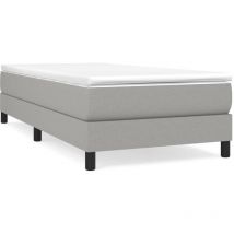 Sommier Cadre à lattes Cadre de lit à Lattes en Bois sans matelas ,Gris clair 80x200 cm Tissu