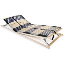 Torana - Sommier à lattes sans matelas avec 42 lattes 7 zones 80x200 cm