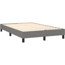 Décoshop26 - Sommier à lattes sur pieds cadre de lit 120x200 cm tissu gris foncé TDL0207144