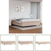 Maison Chic - The Living Store Cadre de lit sans matelas cappuccino 200x200 cm similicuir - Cadre De Lit - Lit Double - Similicuir - Lit Capitonné