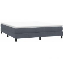 Vidaxl - Sommier à lattes de lit sans matelas gris foncé 180x220 cm