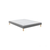 Bultex - Sommier confort medium mediano 200x200 Jersey Gris foncé