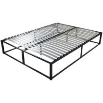 Ebac Literie - Sommier démontable surélevé KIT27 - 160x200 bois - Gain de place - Solide en métal