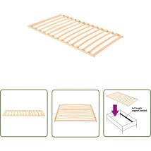 The Living Store Sommier à lattes sans matelas avec 13 lattes 100x200 cm - Sommier à Lattes - Sommier Bois - Cadre Lit - Lit Double - Lit 100x200