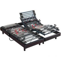 Sommier électrique de relaxation déco wengé Bultex pop art sigma 2x80x200