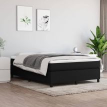 Maison Chic - Sommier à ressorts de lit Cadre à lattes pour Lit adulte Noir 140x190 cm Tissu FR97201