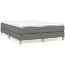 Bonnevie - Sommier à ressorts de lit - Sommier pour Adulte et Enfant - Gris foncé 140x200 cm Tissu BV900347