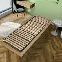 Le Quai Des Affaires - Sommier sur pied somkit 90x190 / Décor Chêne blanchi/ 188x89x29