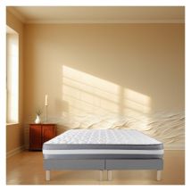 Bysommiflex - sommier tapissier gris 140X190FABRICATION francaise artisanalepieds offerthauteur avec pieds 27CM
