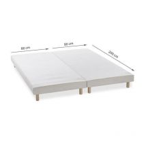 Kbedding - Sommier Tapissier 160x200 ( 2x 80/200 ) + 8 Pieds Offert
