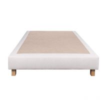 Sommier tapissier 160x200, beige, Gamme Prestige Hôtel, bois massif + pieds offerts, 160x200cm
