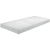 Ebac Literie - Sommier tapissier 90x190 Omega blanc 18 lattes
