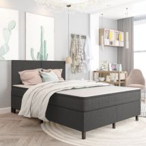 Maison Chic - Sommier tapissier Cadre à lattes pour Lit adulte Gris Tissu 180 x 200 cm 50568