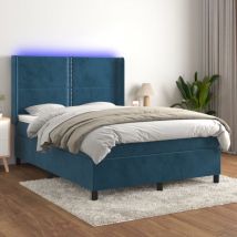 Kalisse - Furniture Limited - Sommier à lattes de lit matelas et led Bleu f