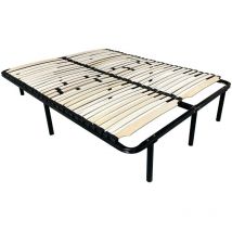 Monmobilierdesign - doze Sommier à lattes réglables 180x200 cm avec pieds