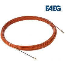 Faeg - Sonda elettrica passacavi in acciaio tondo 4mm con terminale svitabile M5 15 20 m rivestito in nylon elettricista professionale 15 m