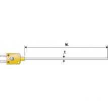 Sonde d'immersion b + b Thermo-Technik K625 0150-10 -200 à +800 °c sonde: k étalonné d'usine (sans certificat) 1 pc(s)