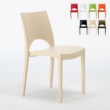 24er Paris Grand Soleil Stapelbare Stühle für Bars und Restaurants Polypropylen - Beige