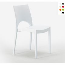 24er Paris Grand Soleil Stapelbare Stühle Für Bars Und Restaurants Polypropylen - Weiß
