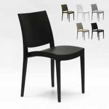 Grand Soleil - 24er Set Trieste Polypropylen Stühle für Restaurant - Schwarz