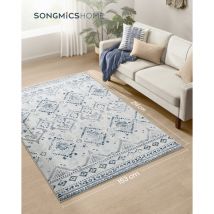 Songmics Home - Alfombra, 153 x 214 cm, Alfombra Antideslizante, Decoración del Hogar, para Salón, Dormitorio, Lavable a Máquina, Estilo Moderno,