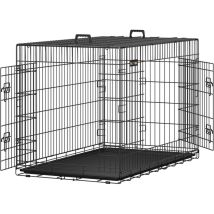 Feandrea - Jaula Metálica Para Perros Transportín Plegable Para Mascotas (xxl 122 X 74.5 X 80.5cm) Por Songmics