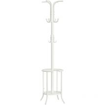 Songmics - Porte-manteau, Portant à Vêtements avec Porte-parapluie, 12 Crochets, Structure Métallique, Hauteur 175 cm, pour Entrée, Salon, Chambre,