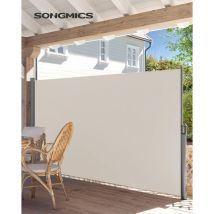 Songmics - Paravent extérieur Store latéral 350 x 180cm Abri soleil Paravent extérieur rétractable - Beige GSA185E
