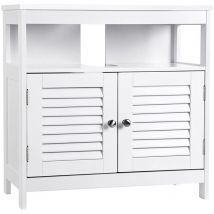 Waschtischunterschrank weiß 2 Türen 1 Nische L60cm