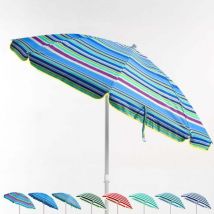Beachline Sonnenschirm 180 cm Baumwolle – Leicht, stabil, ideal für Garten, Strand, Terrasse – 8 Tragarme, Stahlmast, Kippmechanismus