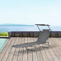 Sonnenliege Argozelo 2er Set Dunkelgrau Casa.pro