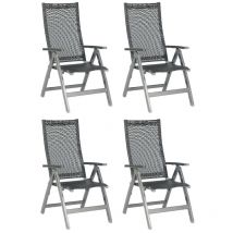 Sonnenpartner 4er-Set Klappsessel Fresno Aluminium/Textilen anthrazit Klappstuhl