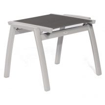 Fußhocker Star Aluminium mit Textilen silber Sitzhocker - Sonnenpartner