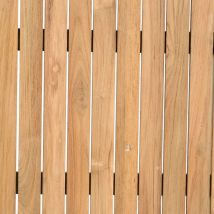 Gartentisch Base-Spectra diagonal 200x100 cm Aluminium silber Tischplatte Pure Teakholz natur 80050527 - Sonnenpartner