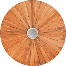 Gartentisch Base-Spectra rund ø 134 cm Edelstahl Tischsystem Tischplatte Solid Old Teak natur 80072228 - Sonnenpartner