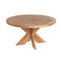 Sonnenpartner - Gartentisch Quantum Rund Ø 150 Cm Teakholz Old Teak Tisch Esstisch