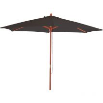 Hegele - Sonnenschirm Lissabon, Gartenschirm Marktschirm, Ø 3m Polyester/holz Anthrazit