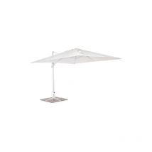 Sonnenschirm mit seitlicher Stange ''Saturno'' aus pulverbeschichtetem Aluminium für Garten und Balkon -3 x 4 Mt / Weiß