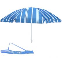 Sonnenschirm rund 1,80m Streifen Polyester-DX11000440-Blau-var
