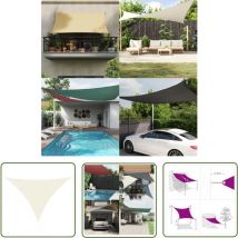Torana - The Living Store Sonnensegel Oxford-Gewebe Dreieckig 5x6x6 m Creme - Sonnensegel - Oxford-Gewebe - Sonnenschutz - Gartensonnensegel