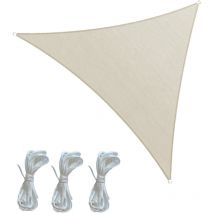 Mobili Rebecca - Sonnensegel Rebecca Mobili Gulab 360x360x360 Polyester Wasserdicht Stahl Weiß Creme