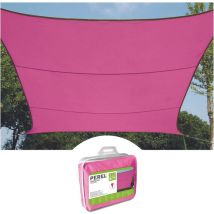 Perel Sonnensegel – rechteckig – 2 x 3 m – Fuchsia – UV-Schutz 90% – wasserabweisend – 4 D-Ringe – 960 g