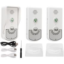 Eosnow - Sonnette d'interphone sans fil, excellente puce, Distance de 1000m, interphone vocal blanc Intelligent, pour maisons et usines