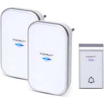 Aigostar - sonnette numérique sans fil IP44 maison bureau double récepteur