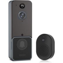 Sonnette sans Fil avec Caméra,étection humaine ai, audio bidirectionnel, WiFi 2,4 g uniquement(T6)