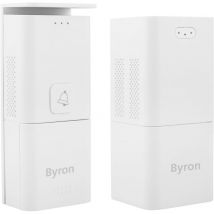 Sonnette audio sans fil Byron DIC-24815 - avec carillon de porte - 125 m - Fonctionne avec piles