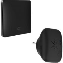 Fast Led Technology - Sonnette sans fil sans pile prêt à poser - Etanche IP65 haute résistance - Longue distance - Carillon format mini enfichable