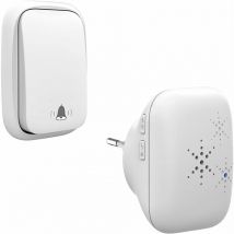 Seenlin - Sonnette sans fil sans batterie extérieure étanche ip 65 neige pluie humidité maison sans fil sonnette ac blanc