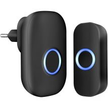 Beijiyi - Sonnette sans Fil Exterieur Etanche,150M Sonnette de Porte IP44 Étanche Carillon Electronique,Kit de Carillon avec Récepteurs Enfichables