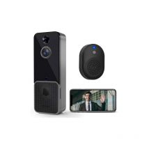 Yzmrbdqc - Sonnette sans fil - Sonnette vidéo intelligente avec carillon - Détection de mouvement et alarme, audio bidirectionnel, vision nocturne,